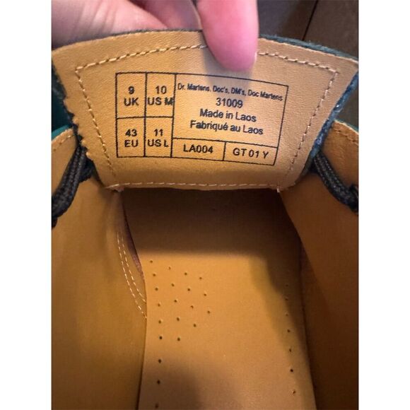 Dr. Martens 1461 Teal Leather Oxford Shoes Unisex Size 10 men’s - Picture 3 of 7